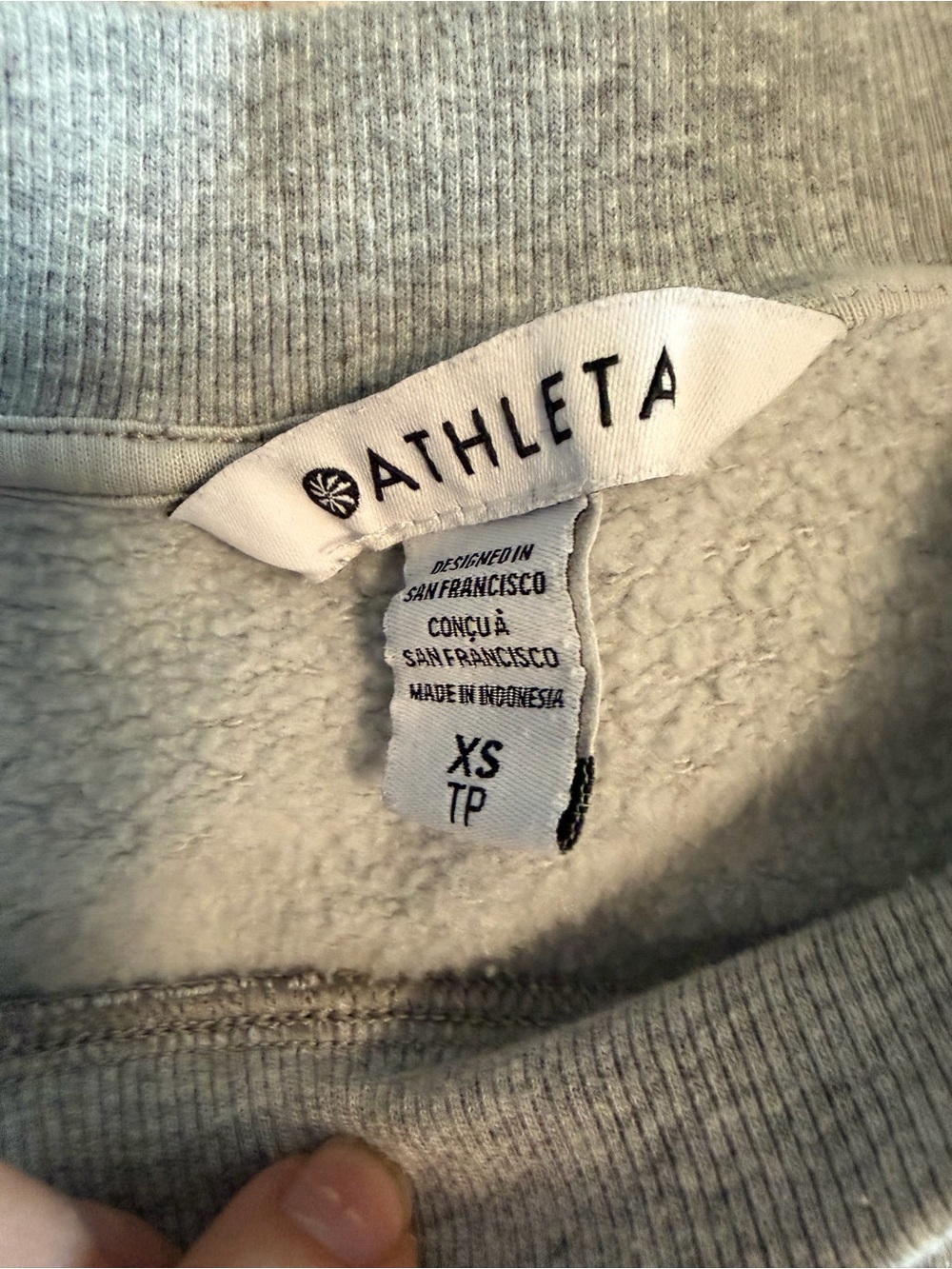 Athleta Heather Grey Crewneck Sweatshirt Size XS - Picture 4 of 5